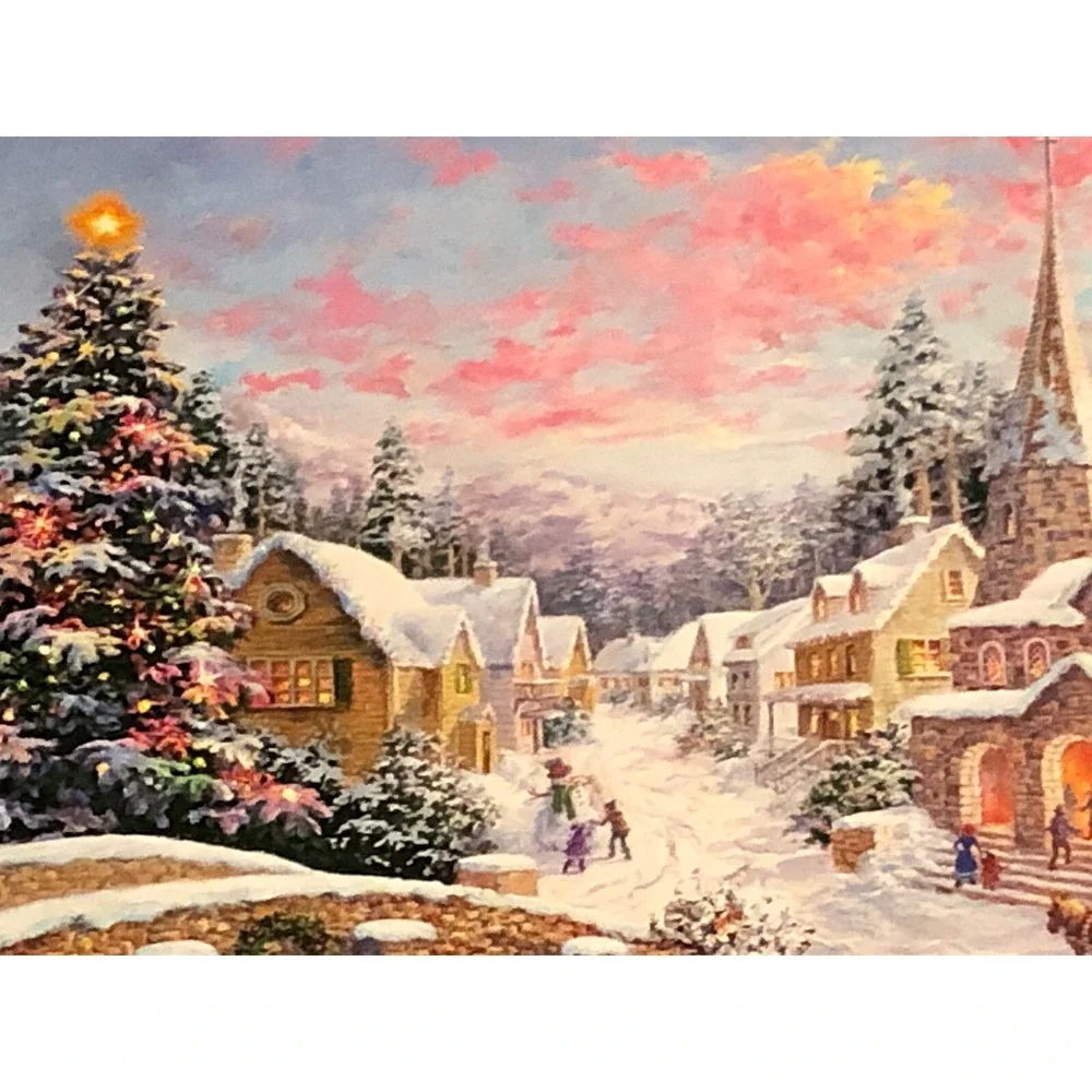 Springbok Puzzle - NEW - Heaven On Earth -  Snow - Town- 1000 pieces - Complete